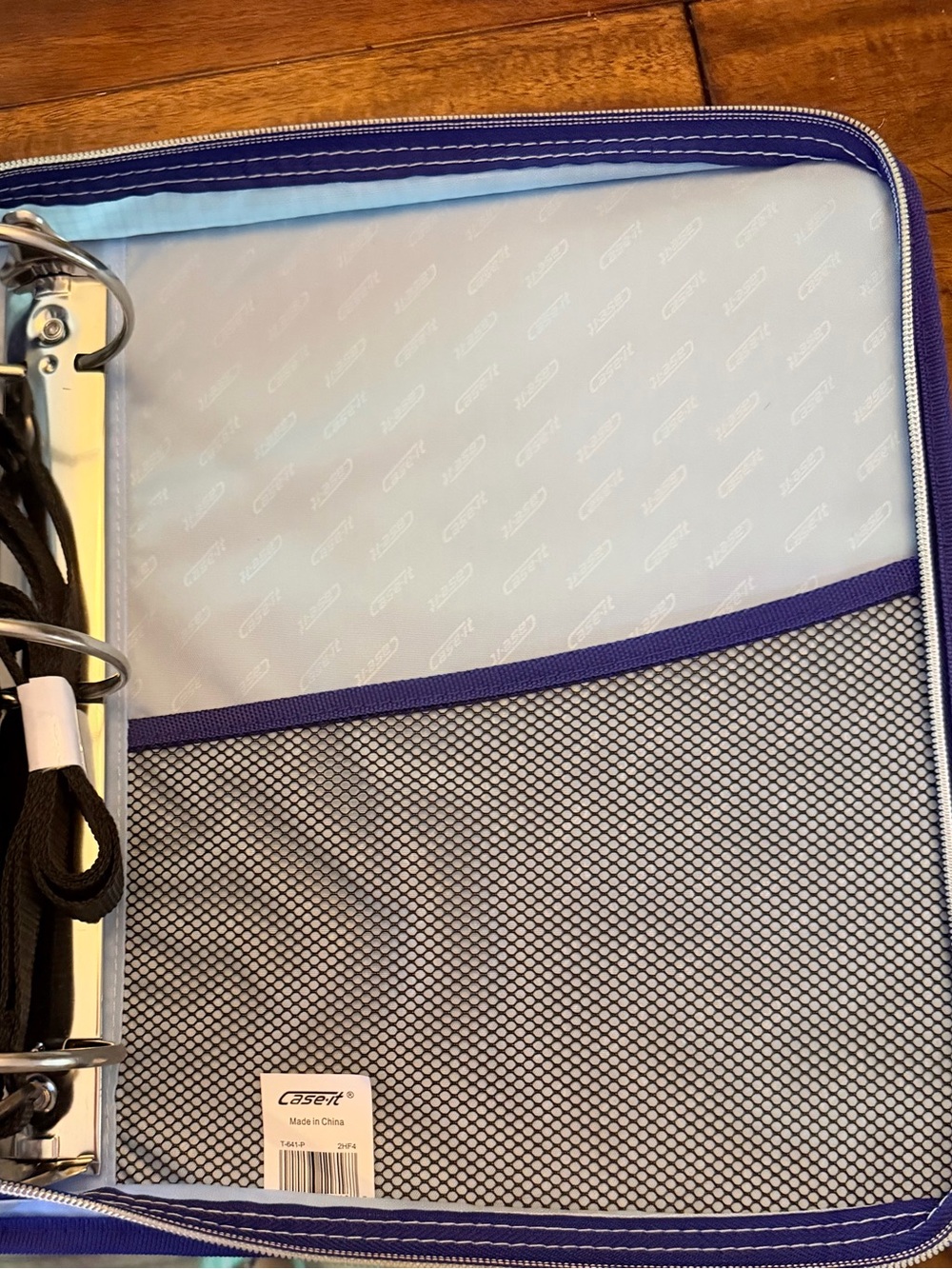 Case-it 3” Mighty Zip Tab Expanding File - Blue Radiant Stripe - Picture 4 of 6